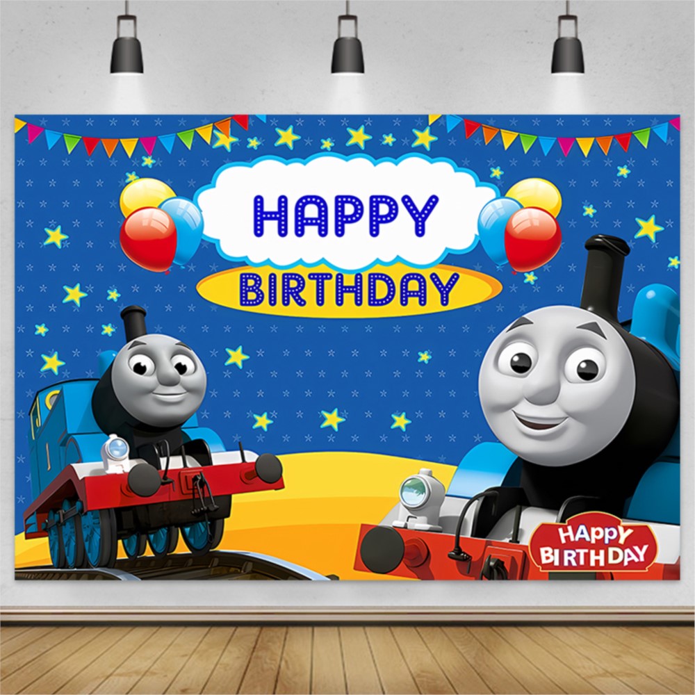 Car Accessories Banner - Cute Thomas Train Friends Backdrop Toy