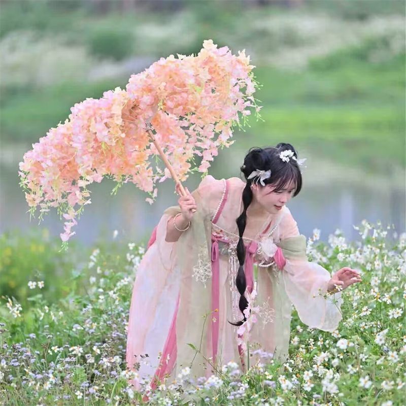 Car Accessories Bali - Vintage Hanfu Pink Flower Wedding Kids