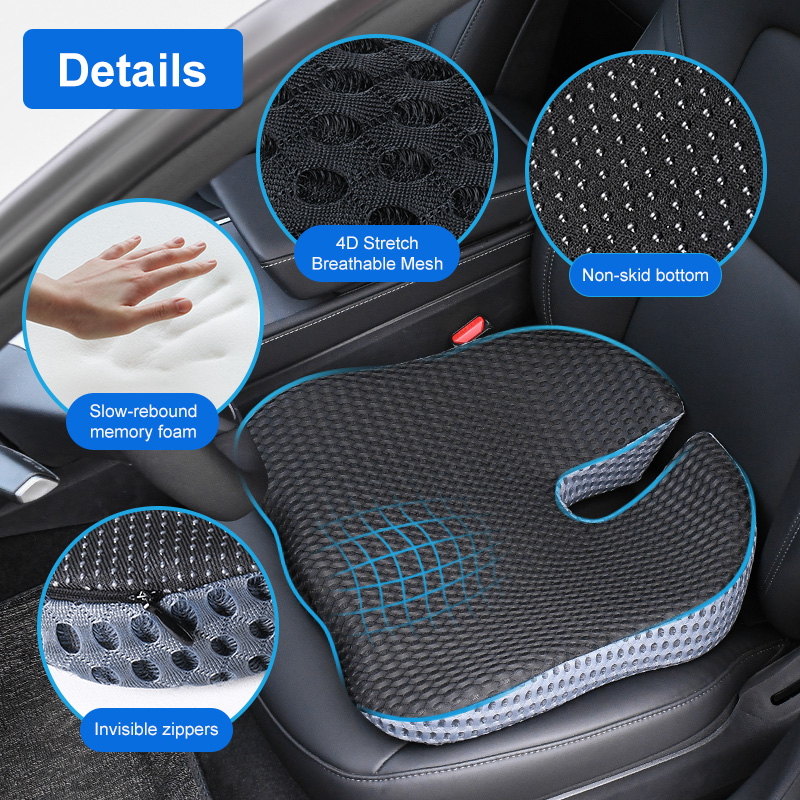Ergonomic Wedge Car Seat Cushi - Car Seat Cushion Memory Foam recension och pris
