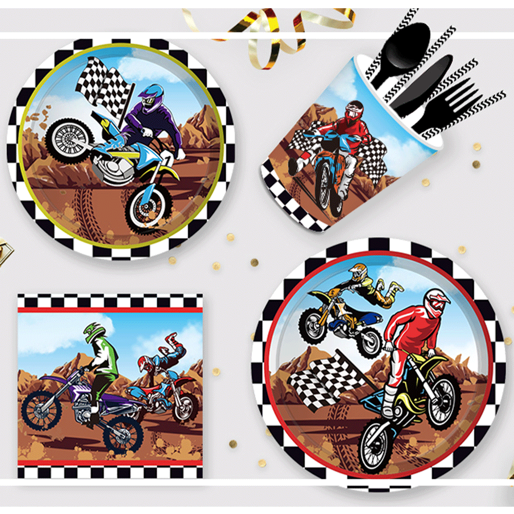Motorcycle Theme Happy Birthda - Car Accessories Banner recension och pris