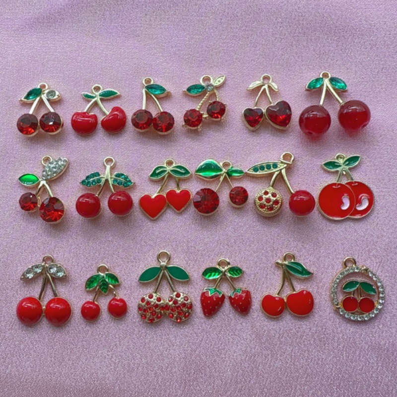 12pcs Amazon Red Cherry Keycha - Car Accessories Amazon recension och pris