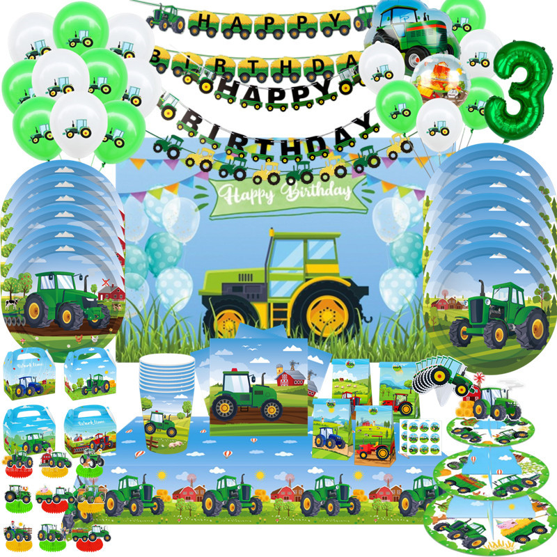 Green Farm Tractor Theme Dispo - Car Accessories Banner recension och pris
