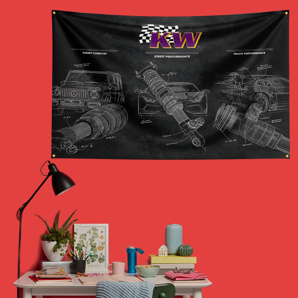 KW Suspension Flag   Polyester - Car Accessories Banner recension och pris