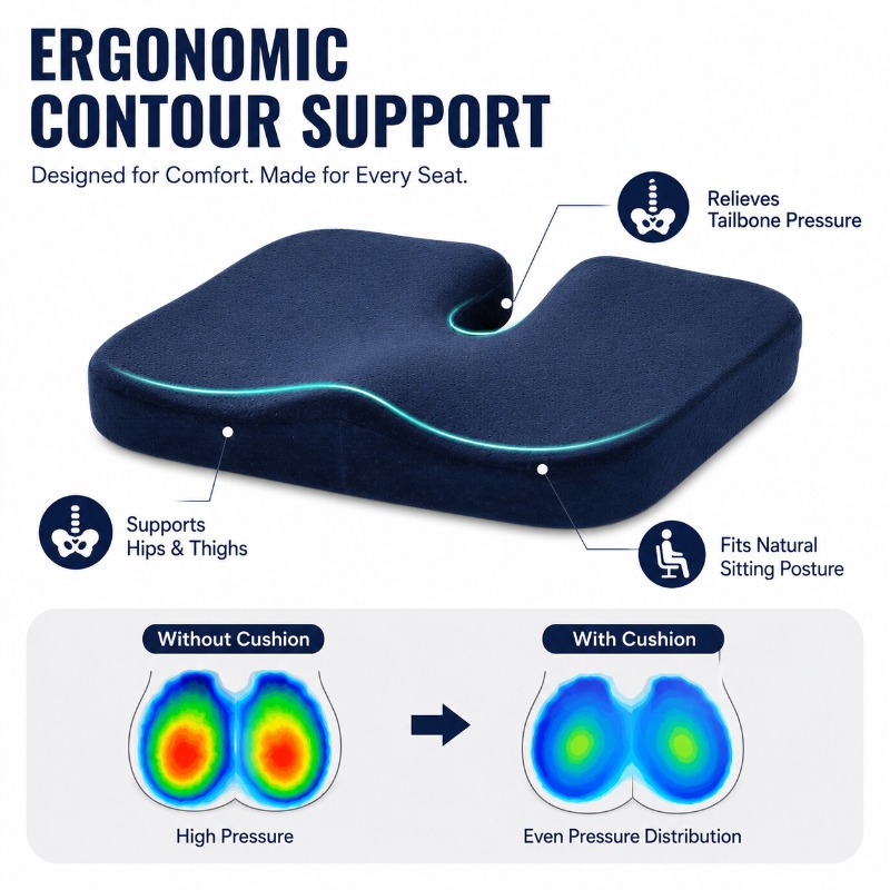 Thick Memory Foam Chair Cushio - Car Seat Cushion Memory Foam recension och pris