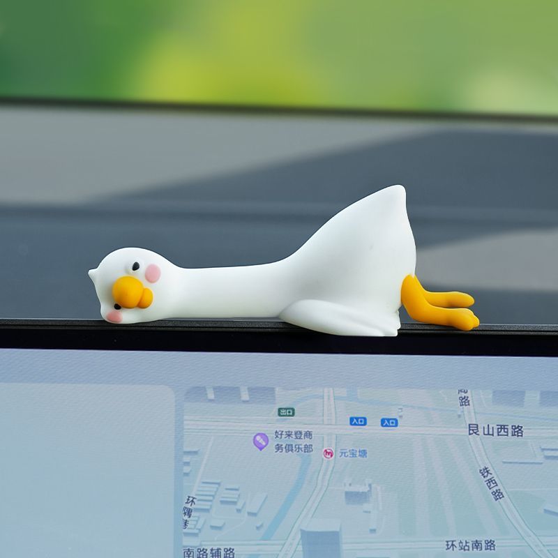 Cute Cartoon White Duck Car Di - Car Accessories Interior recension och pris
