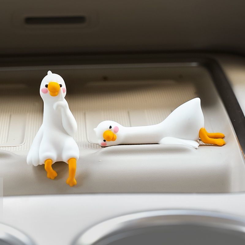 Cute Cartoon White Duck Car Di - Car Accessories Interior recension och pris