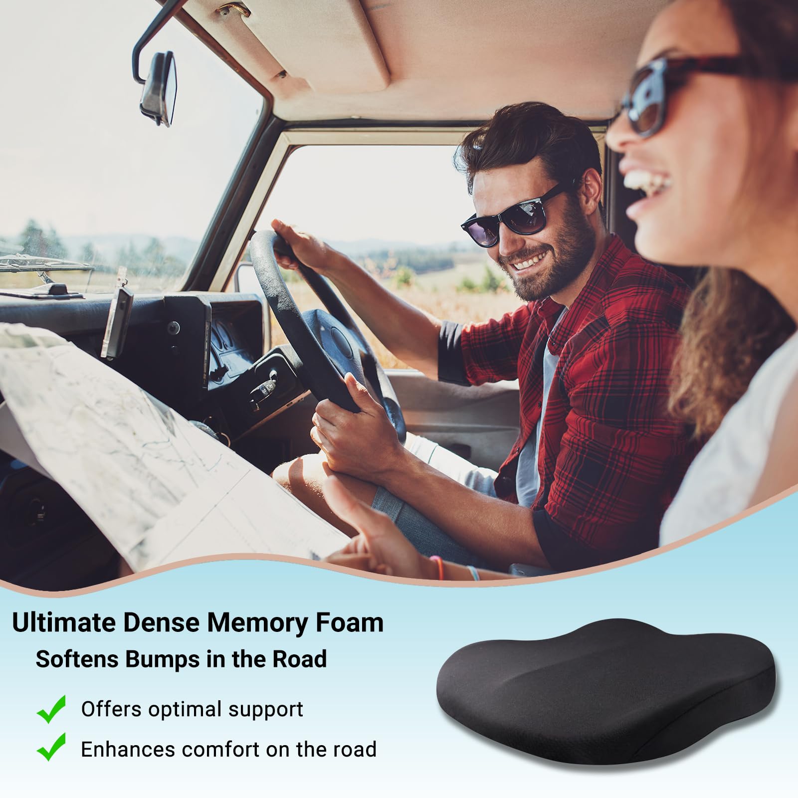 1pc Memory Foam Slow Rebound S - Car Seat Cushion Memory Foam recension och pris