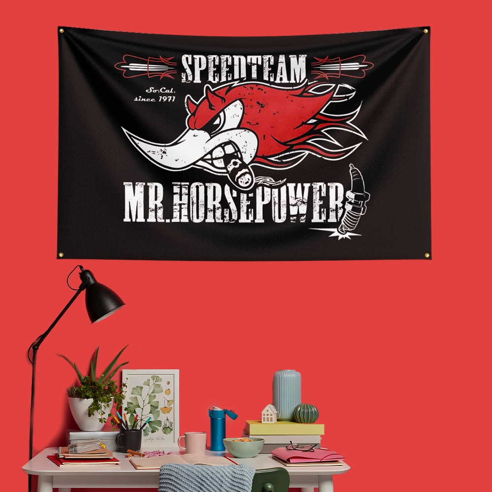 Mr.horse-power Car Racing Flag - Car Accessories Banner recension och pris