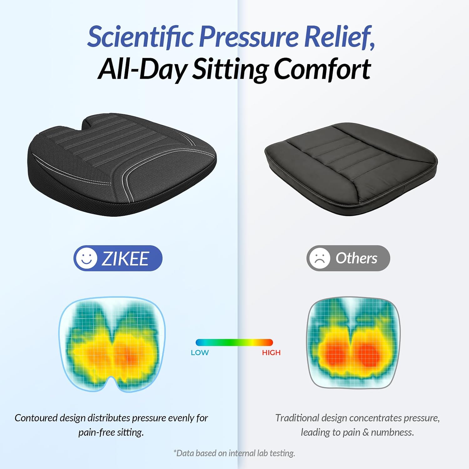 Wedge Car Seat Cushion for Tai - Car Seat Cushion Memory Foam recension och pris