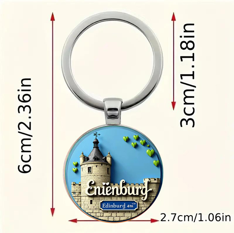 Round keychain, medieval style - Car Accessories Edinburgh recension och pris