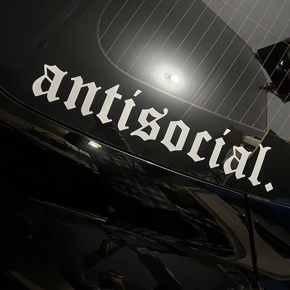 1pc Antisocial Car Sticker Win - Car Accessories Banner recension och pris