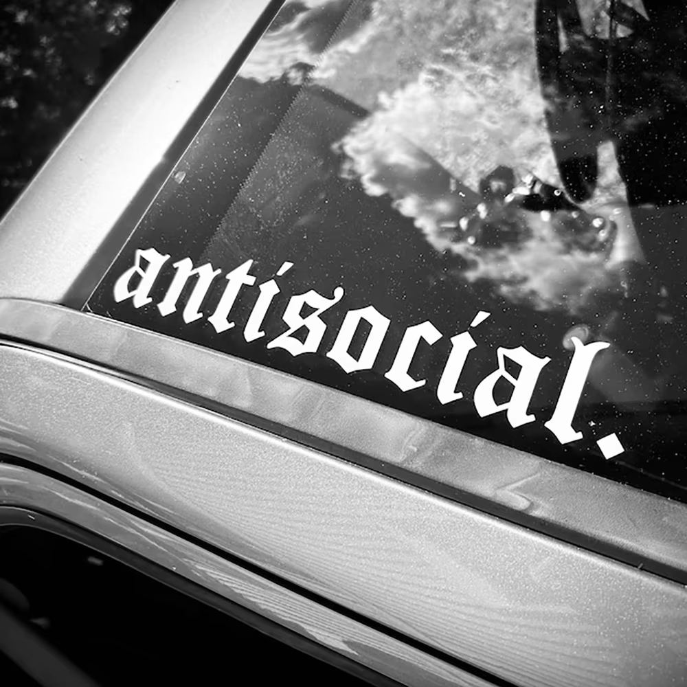 1pc Antisocial Car Sticker Win - Car Accessories Banner recension och pris